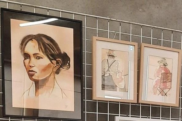 Aquarelles exposées par l'atelier d'aquarelle de La Cordée à La Chapelle-des-Fougeretz